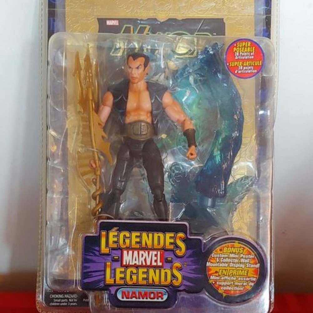2002 MARVEL LEGENDS, PRINCE NAMOR, THE SUB MARINER ACTION FIGURE, MINT!!!